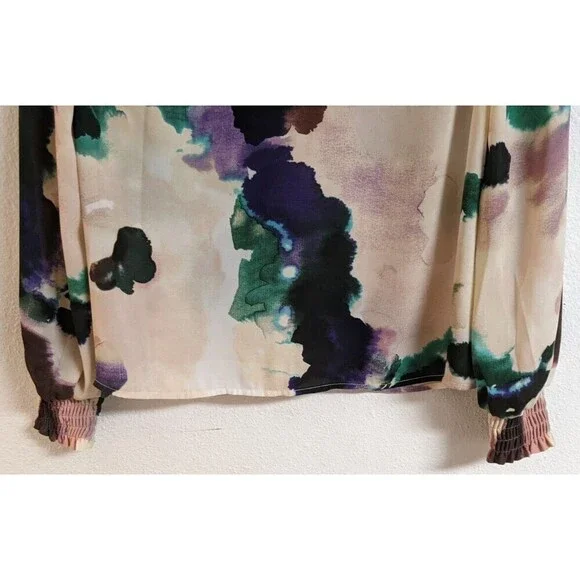 NEW~Women's Cabi #4341 Mystic Blouse in Aurora Floral Watercolor Size Small - Picture 8 of 11